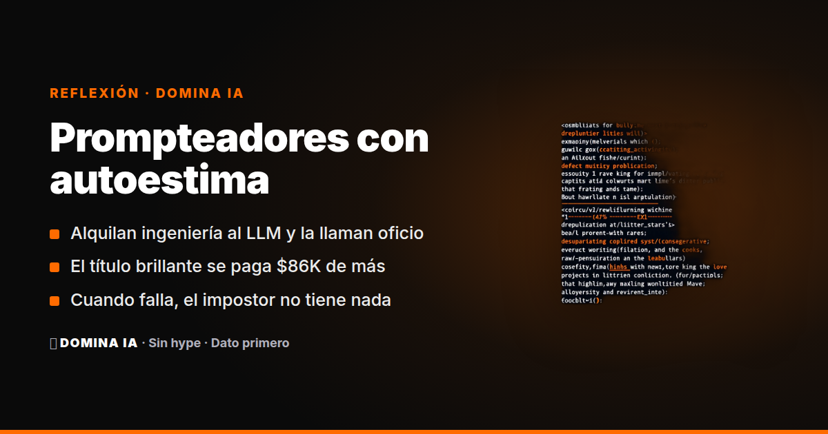 Portada del artículo: AI Engineer: cuando en realidad son prompteadores con autoestima