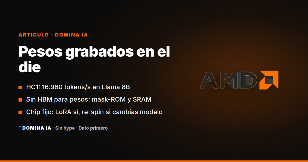 Portada del artículo: AMD compra Taalas: grabar el modelo en silicio no es stack completo, es margen en la inferencia