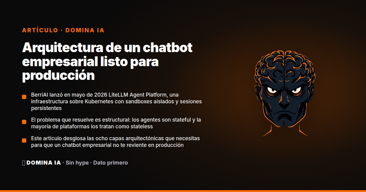 Portada del artículo: Arquitectura de un chatbot empresarial listo para producción: de chunking a planner/validador