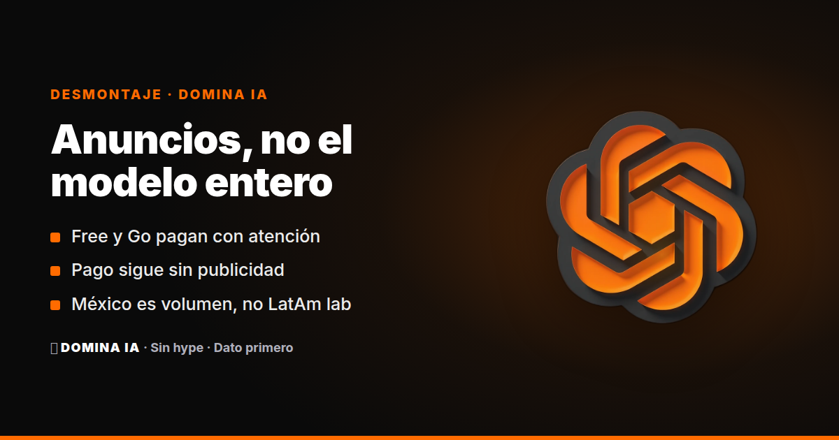 Portada del artículo: Publicidad en ChatGPT México: el piloto no es el modelo de negocio completo
