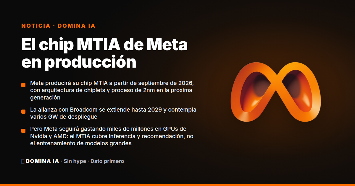 Portada del artículo: El chip MTIA de Meta en producción: por qué fabricar silicon propio no es lo mismo que independizarse de Nvidia