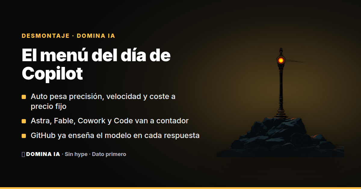 Portada del artículo: El Auto de Copilot pesa el coste por ti y deja los modelos frontera a contador