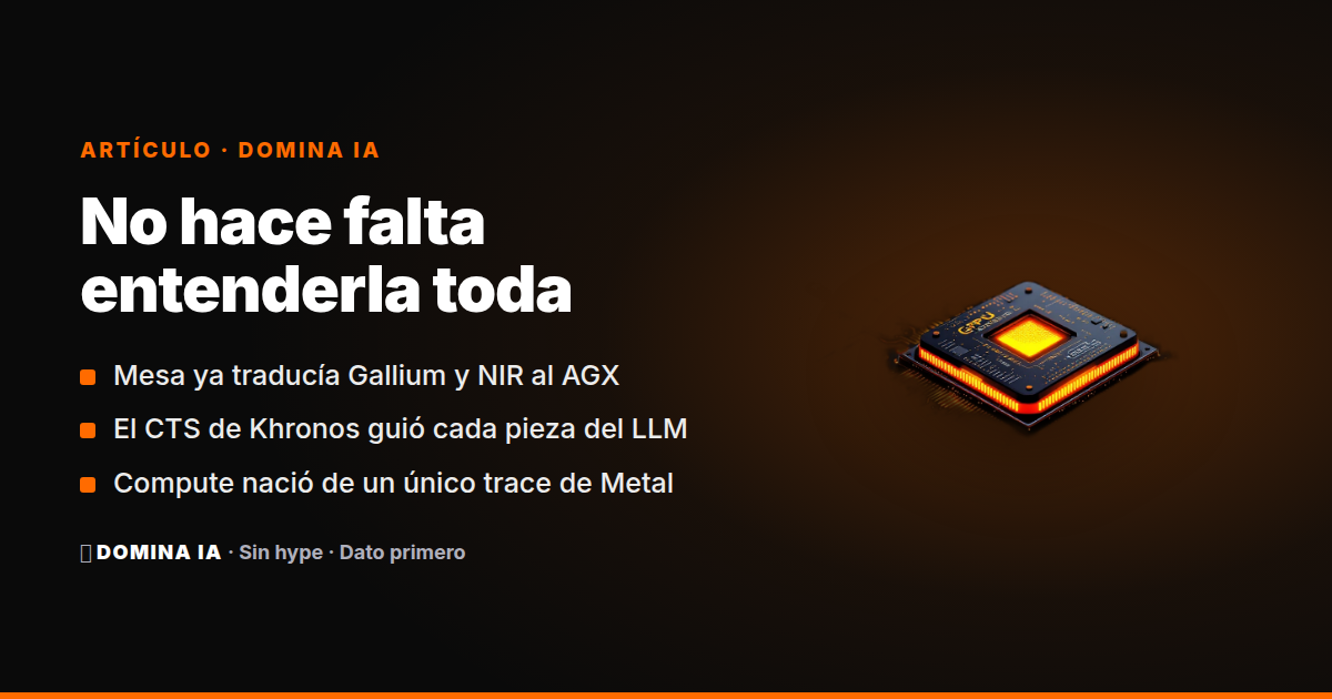 Portada del artículo: Un driver GPU para el M4 en un mes: el truco es no entenderla entera