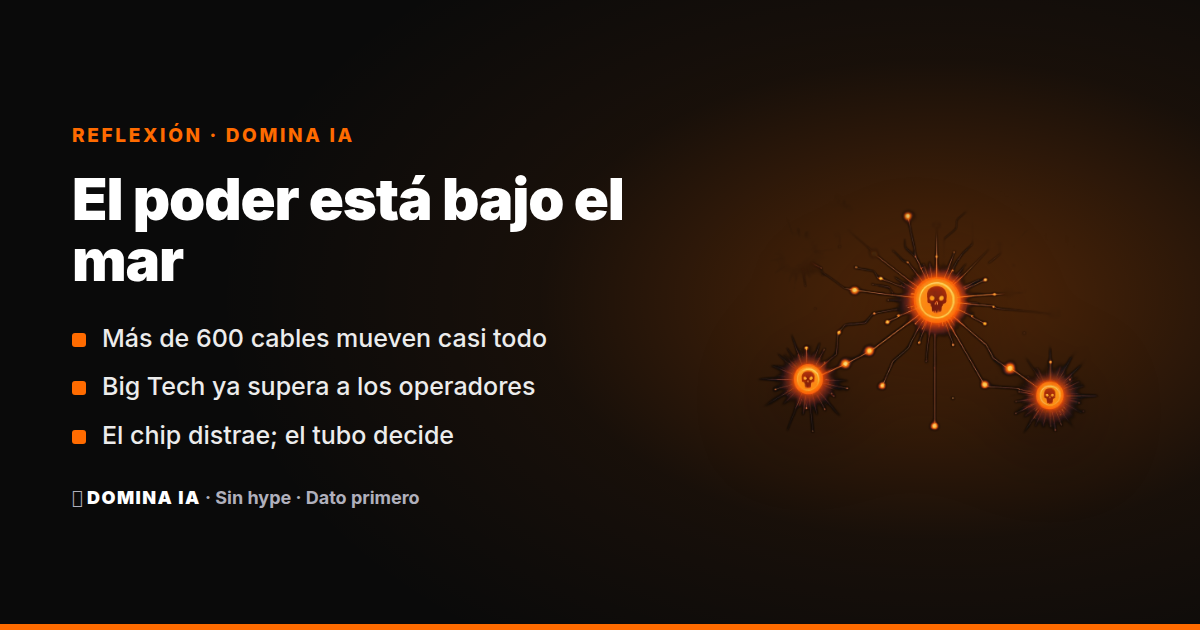 Portada del artículo: La fibra óptica es el nuevo petróleo de la IA (y nadie mira el mar)