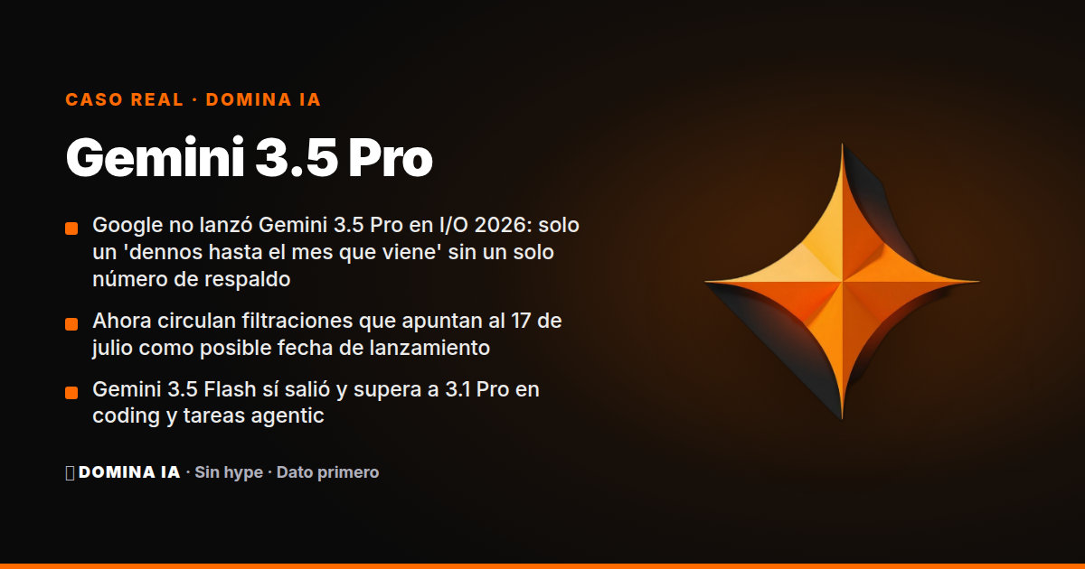 Portada del artículo: Gemini 3.5 Pro: el modelo que Google prometió y que podría llegar el 17 de julio