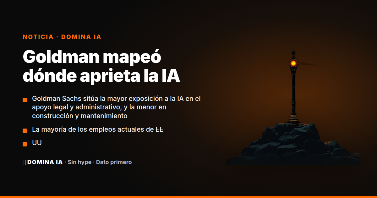 Portada del artículo: Goldman mapeó dónde aprieta la IA: presión concentrada, no colapso laboral