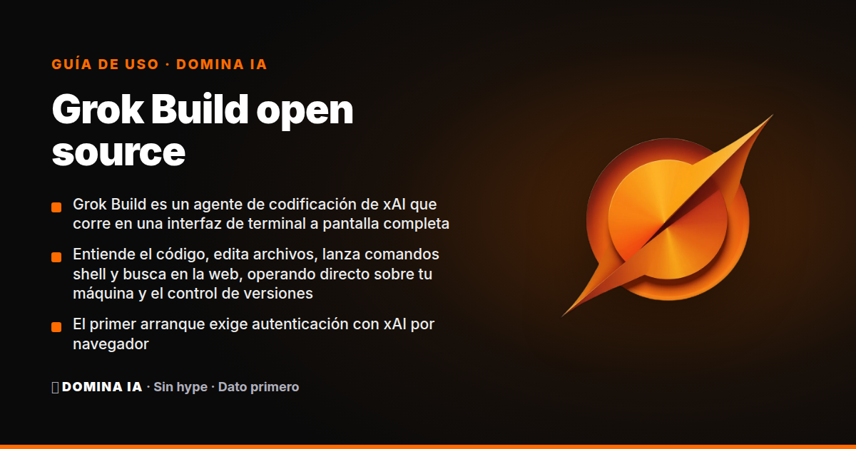 Portada del artículo: Grok Build open source: instálalo en local sin humo ni promesas de IDE
