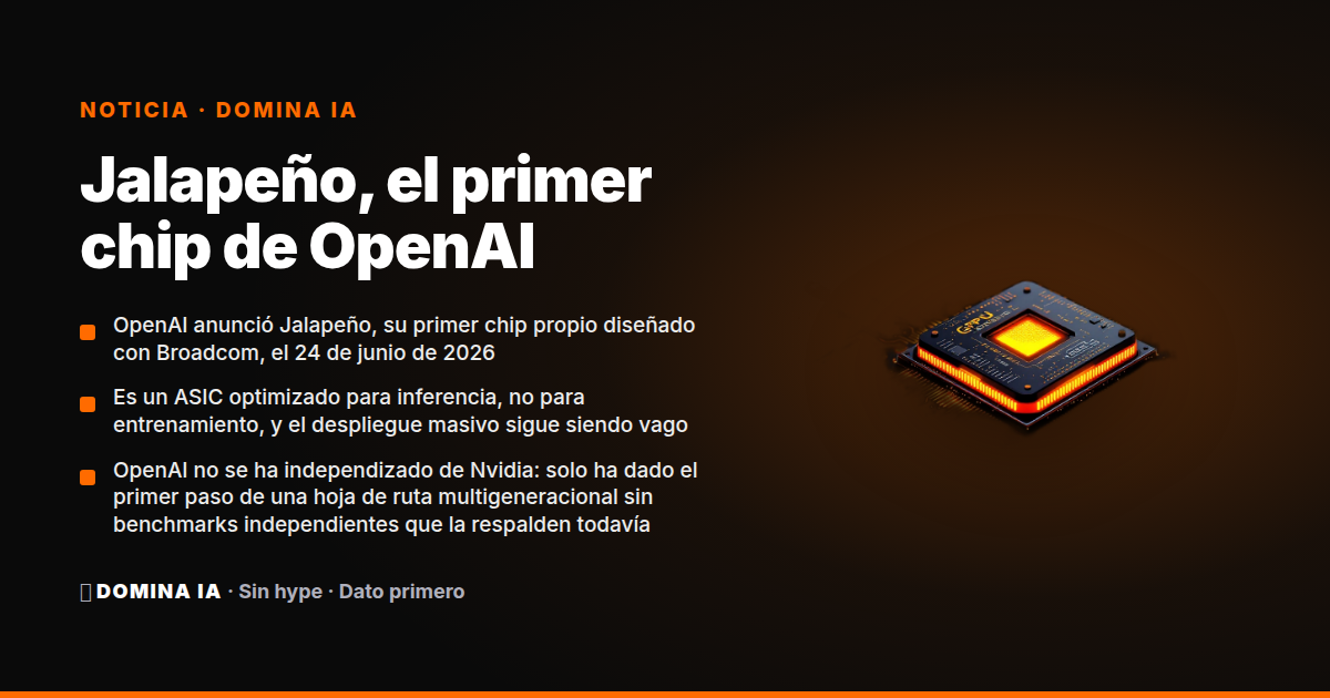 Portada del artículo: Jalapeño, el primer chip de OpenAI: ¿independencia real de Nvidia o diapositiva para inversores?