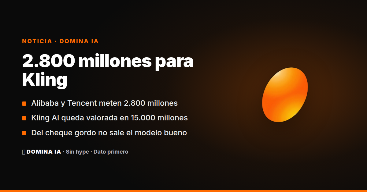 Portada del artículo: Alibaba y Tencent meten 2.800 millones en Kling AI: la valoración de 15.000 millones y lo que (no) dice