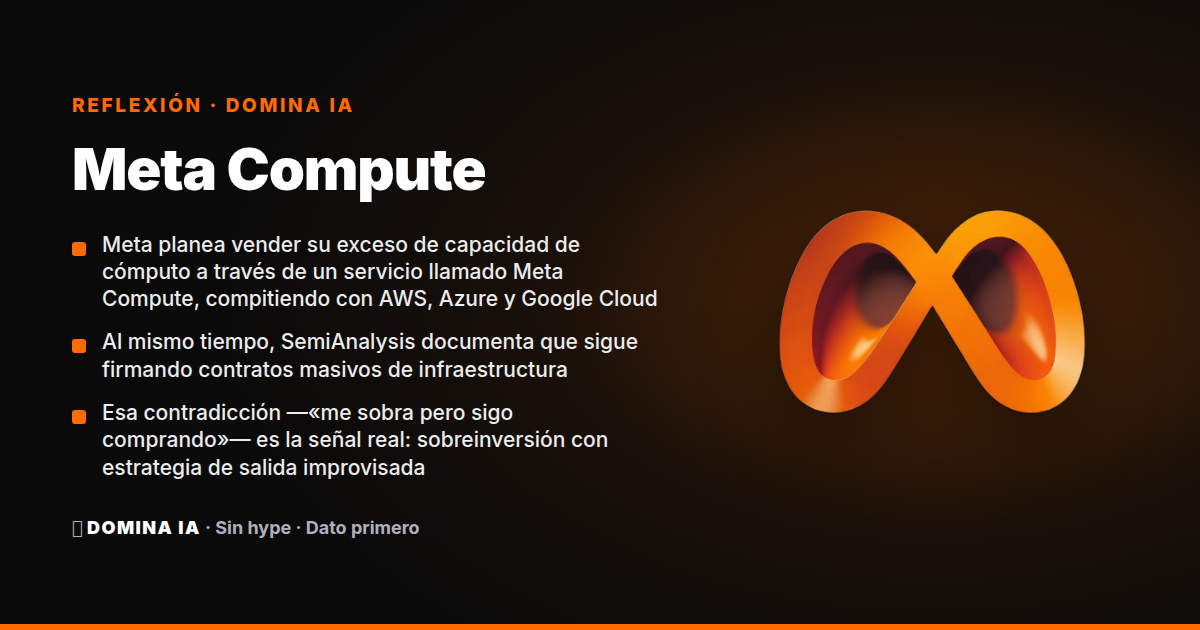 Portada del artículo: Meta Compute: cuando alquilas el salón porque no sabes qué hacer con tanto sitio vacío