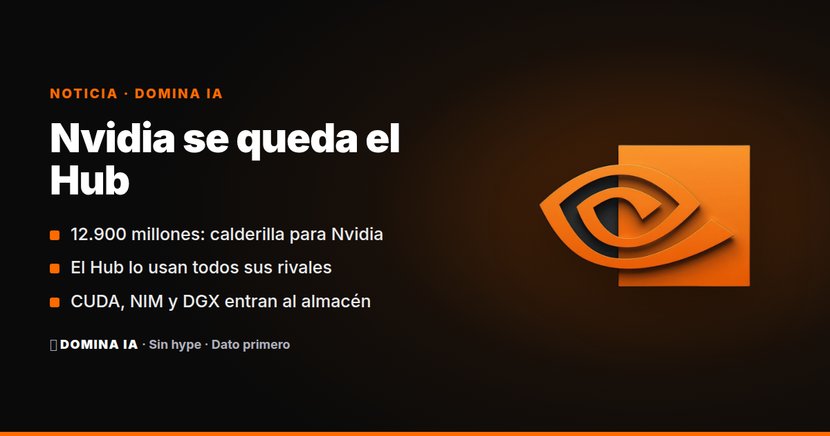 Portada del artículo: Nvidia confirma la compra de Hugging Face por 12.900 millones: el Hub que usan sus rivales ahora tiene dueño