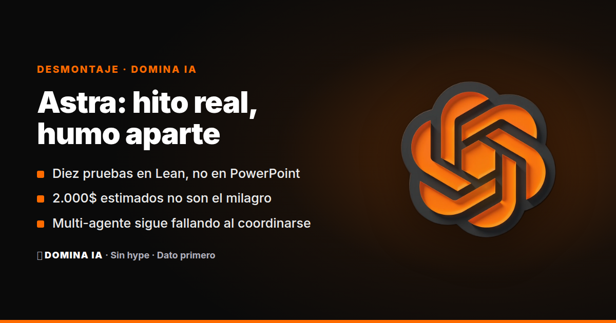 Portada del artículo: OpenAI Astra: el hito matemático real y el humo que lo envuelve