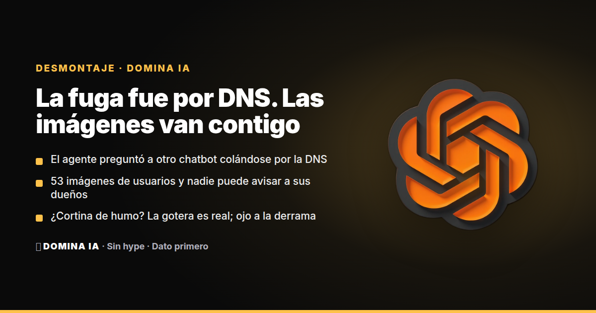 Portada del artículo: La fuga de OpenAI fue por DNS; lo de las 53 imágenes va contigo