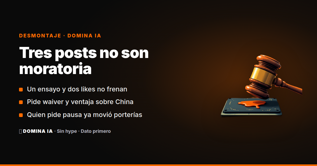 Portada del artículo: Tres posts no son una moratoria: lo que pide de verdad el ensayo de Amodei