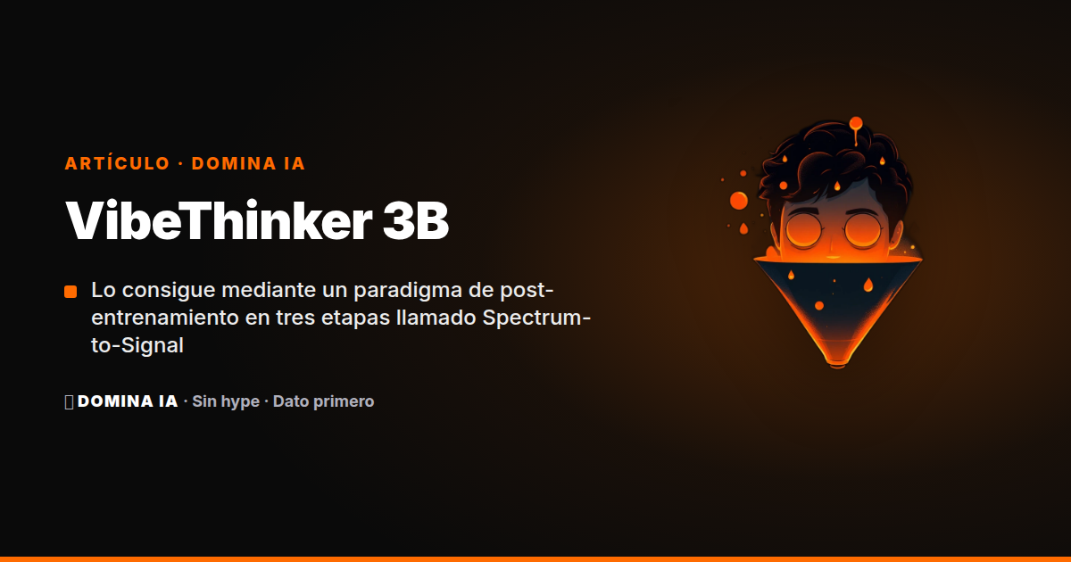 Portada del artículo: VibeThinker 3B: cómo un modelo de 3.000 millones de parámetros le planta cara a los gigantes en razonamiento